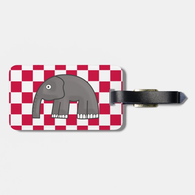 Elefant Gepäckanhänger (Rückseite horizontal)