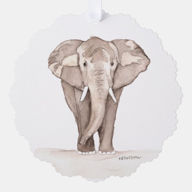 Elefant GIFT-Anhänger Ornament Karte (Vorderseite)