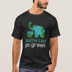 Elefant Green Nature Climate Protect Hour Day Oar T-Shirt