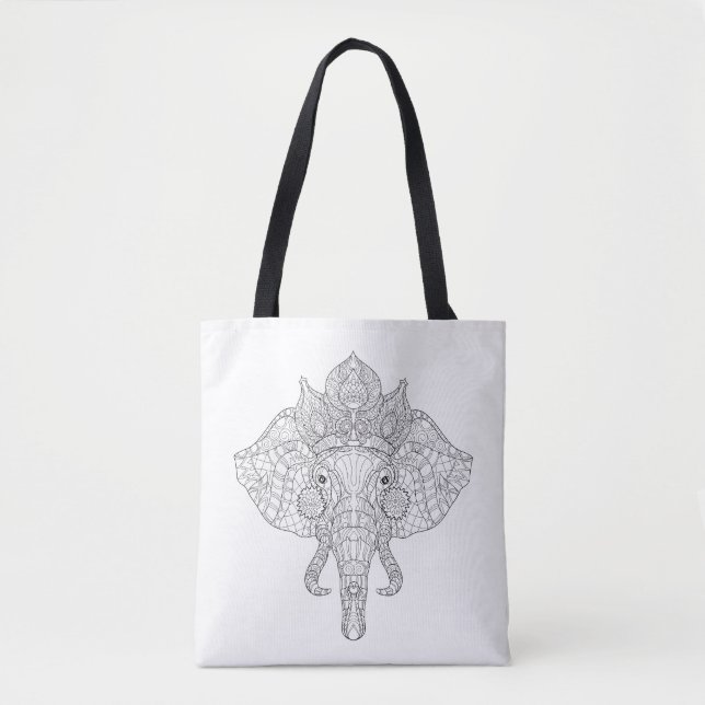 Elefant HauptZendoodle 2 Tasche (Vorderseite)