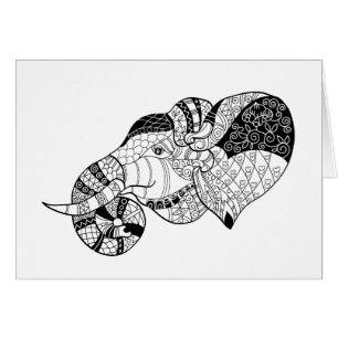 Elefant HauptZenstyle Gekritzel