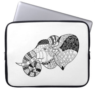 Elefant HauptZenstyle Gekritzel Laptopschutzhülle