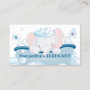 Elefant Haustierpflege Baby Spa Badewanne Groomer Visitenkarte