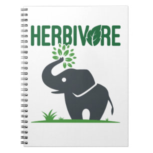 Elefant Herbivore Pflanze Essen Notizblock