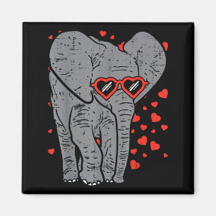 Elefant Herz Gles Süßer Valentinstag Tierliebhaber Magnet