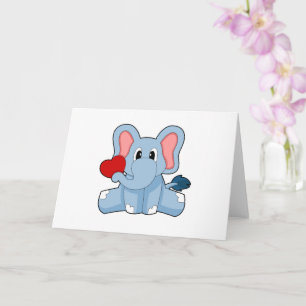 Elefant Herz Karte