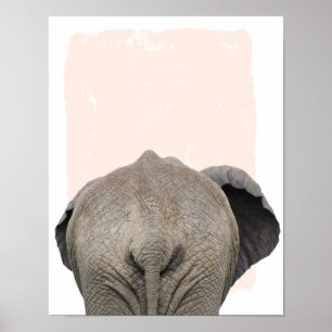 Elefant hinter dem Kinderzimmer Poster