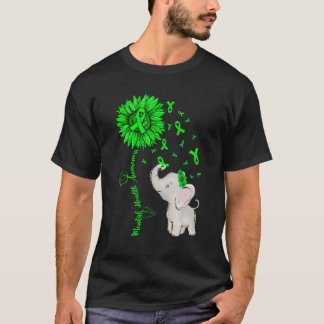 Elefant Ich trage Grün für das Bewusstsein für psy T-Shirt