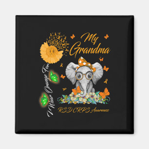 Elefant Ich Trage Orange Für Meine Oma Rsd Crps Aw Magnet