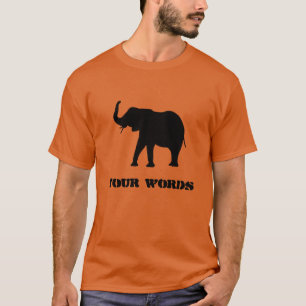 Elefant, Ihre Wörter und der Berber-Typ T-Shirt
