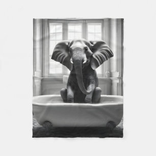 Elefant im Bad Fleecedecke