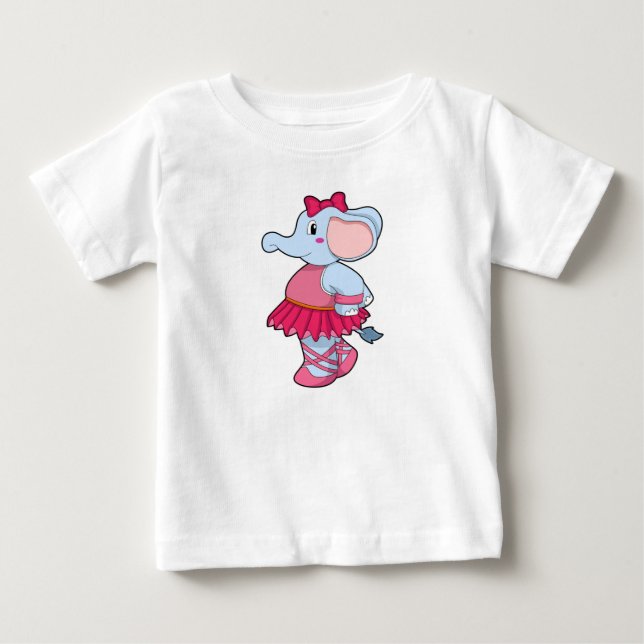 Elefant im Ballet mit Rock Baby T-shirt (Vorderseite)