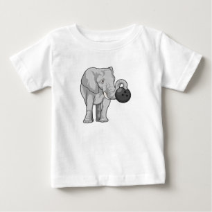 Elefant im Bowling mit Bowlingball Baby T-shirt