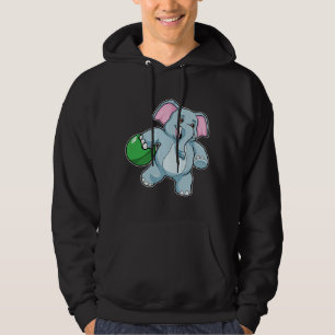 Elefant im Bowling mit Bowlingball Hoodie