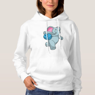 Elefant im Bowling mit Bowlingball Hoodie