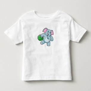 Elefant im Bowling mit Bowlingball Kleinkind T-shirt