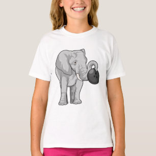 Elefant im Bowling mit Bowlingball T-Shirt