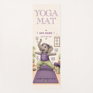 Elefant im Krieger-Yoga-Matte mit sanfter Stärke Yogamatte