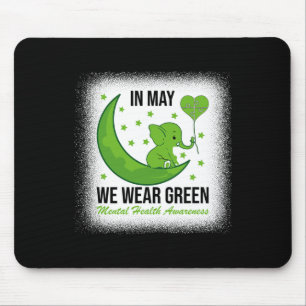Elefant im Mai tragen wir Grün für geistige Gesund Mousepad