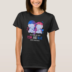 Elefant im Oktober tragen wir rosa und blaue SIDS  T-Shirt