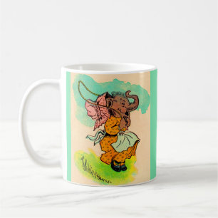 Elefant in Ankleidung aus den 1930er Jahren mit Sp Kaffeetasse