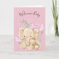 Elefant in Blume für Neugeborene