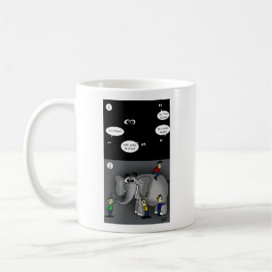Elefant in einem dunklen Raum Kaffeetasse