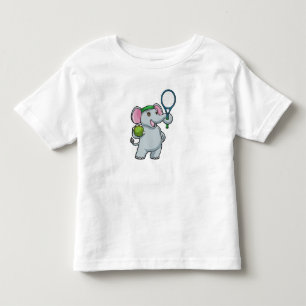 Elefant in Tennis mit Tennisschläger Kleinkind T-shirt