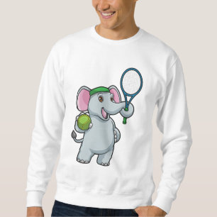 Elefant in Tennis mit Tennisschläger Sweatshirt