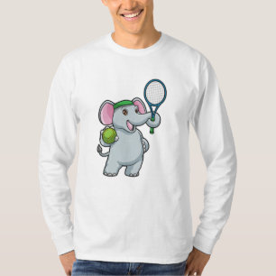 Elefant in Tennis mit Tennisschläger T-Shirt