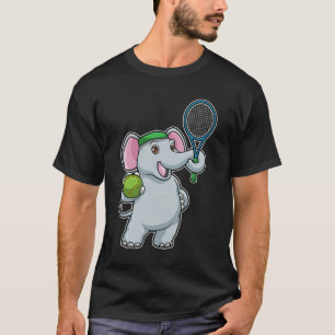 Elefant in Tennis mit Tennisschläger T-Shirt