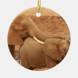 Elefant individuell anpassen DIY Jahrestage Keramik Ornament