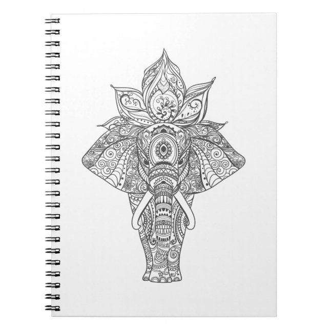 Elefant inspiriert notizblock (Vorderseite)