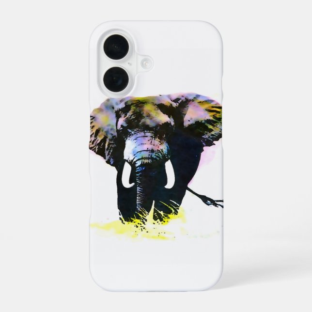 Elefant iPhone 16 Hülle (Rückseite)