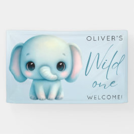 Elefant Junge 1. Geburtstag Banner