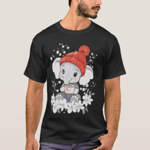 Elefant Kaffee Mädchen Kleidung Jungen Dekoratione T-Shirt