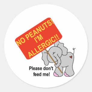 Elefant keine Erdnüsse Runder Aufkleber
