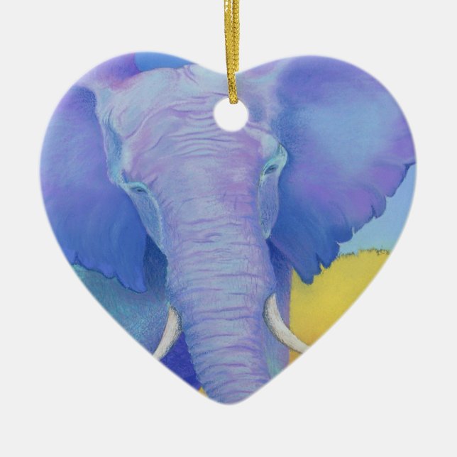 Elefant Keramik Ornament (Vorne)