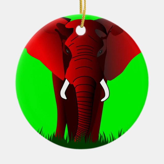 Elefant Keramik Ornament (Vorne)