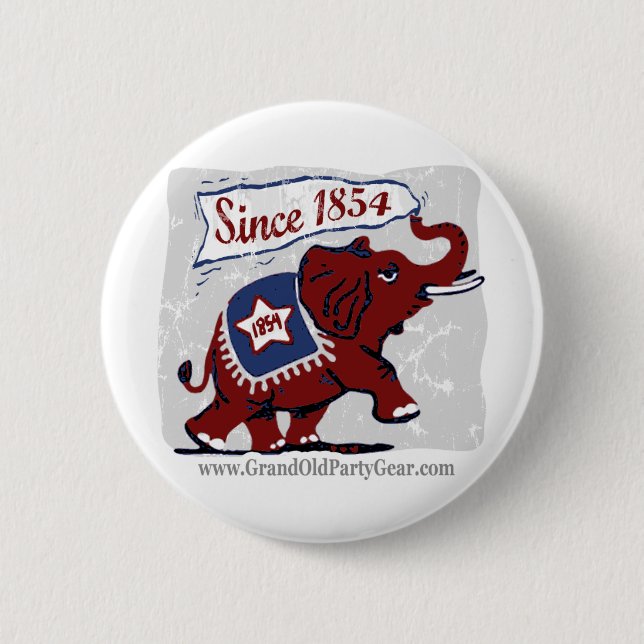 Elefant-Kinderknopf Button (Vorderseite)