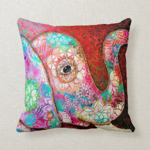 Elefant-Kissen, buntes Elefant-Kissen Kissen