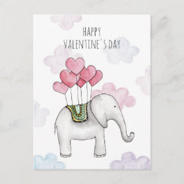 Elefant Klassenvalentine. Cartoon Kinder Feiertagspostkarte