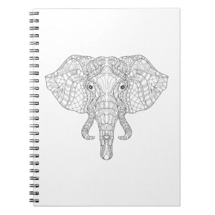 Elefant-Kopf-Gekritzel 2 Notizblock
