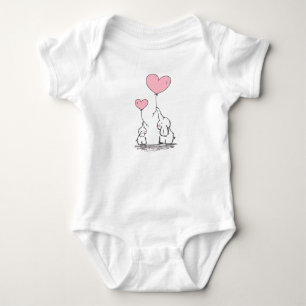 Elefant-Liebe Baby Strampler