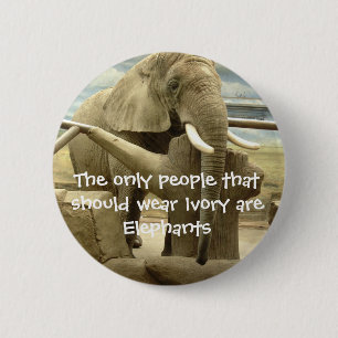Elefant-Liebe Button