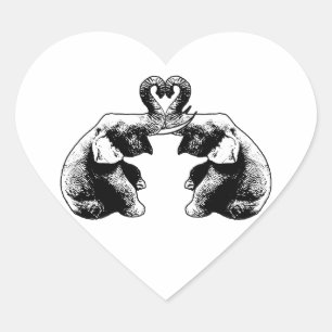Elefant-Liebe Herz-Aufkleber