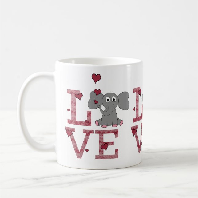 Elefant-Liebe Kaffeetasse (Links)