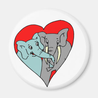 Elefant-Liebe Magnet