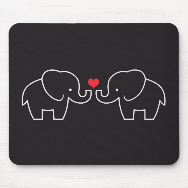 Elefant-Liebe Mousepad (Vorne)