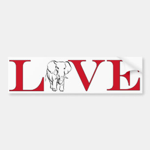 Elefant-Liebhaber-Autoaufkleber Autoaufkleber